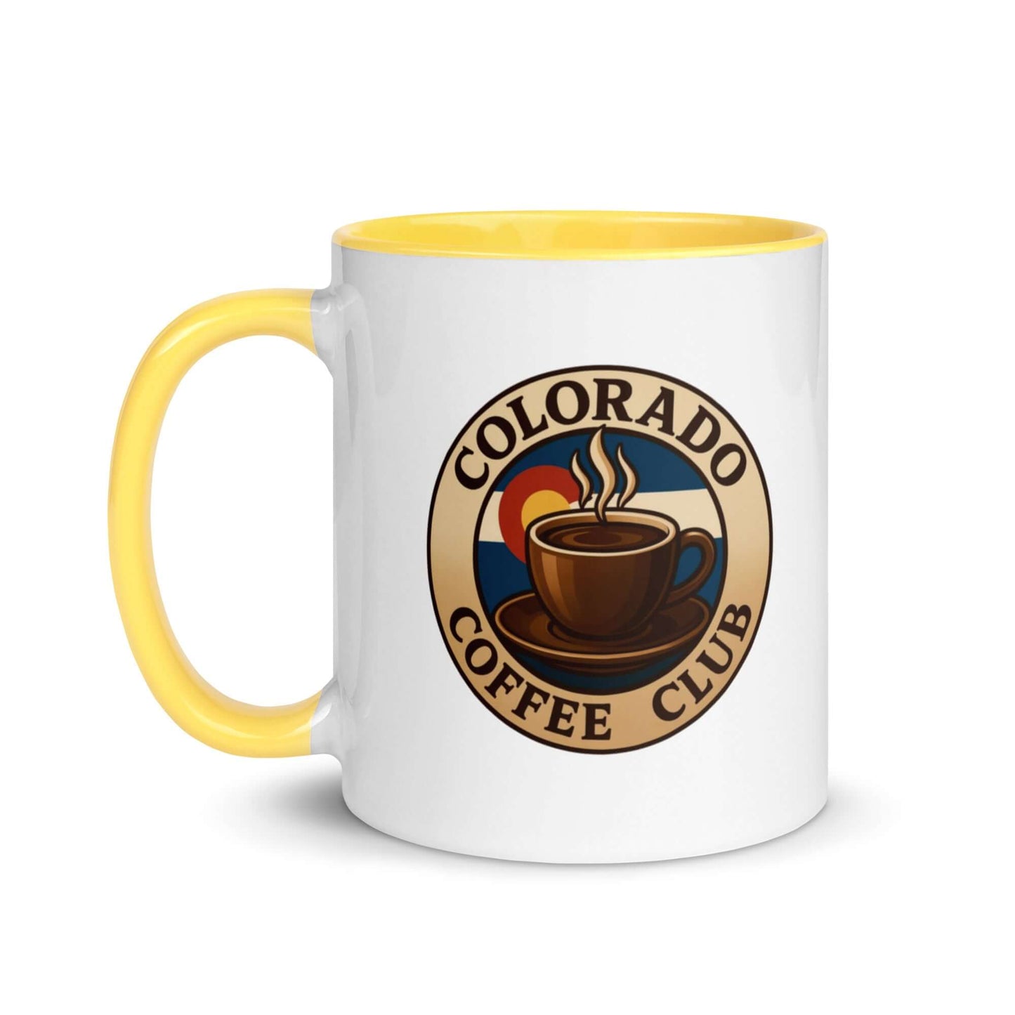 colorful ceramic mugs